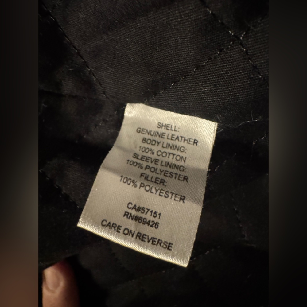 Calvin Klein Black Leather Outerwear - Picture 7 of 9